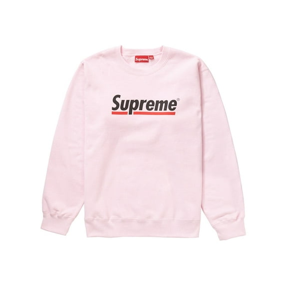 Supreme Men's Underline Crewneck Light Pink Heather, from StockX