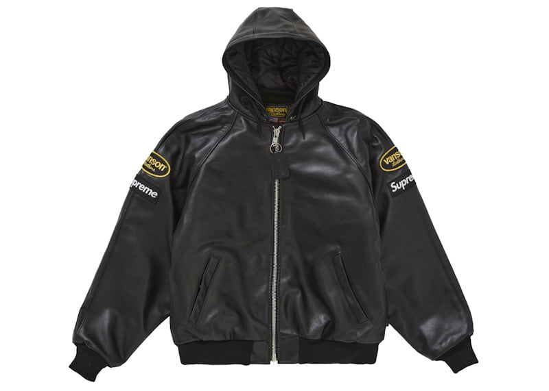 Supreme Men's The North Face Leather Nuptse Jacket Black