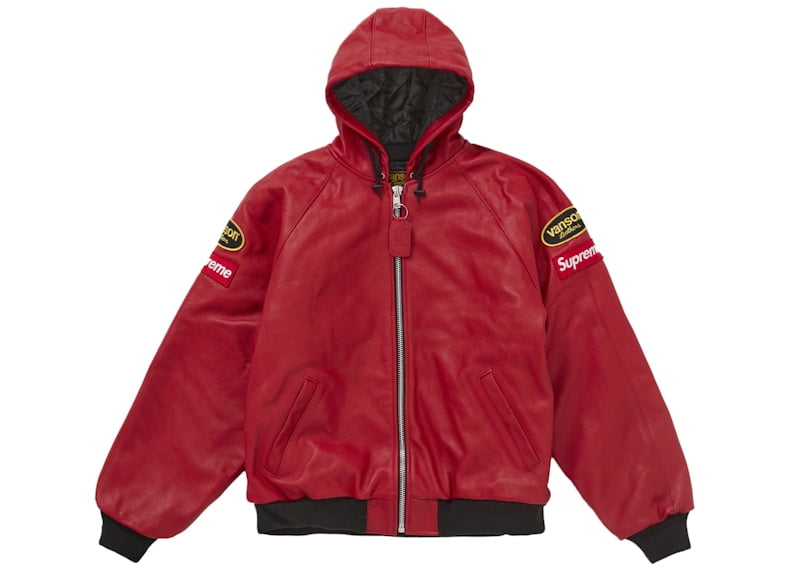 ジャケット・アウター Supreme Red Built Hooded Duck Jacket Supreme-Men-s-Vanson-Leathers-