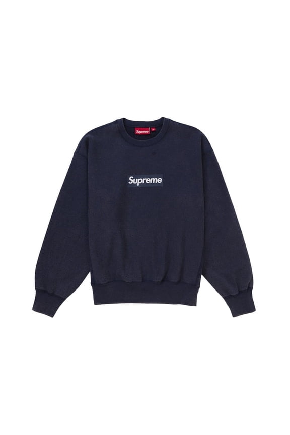 Men's Washed Box Logo Crewneck Navy, from StockX