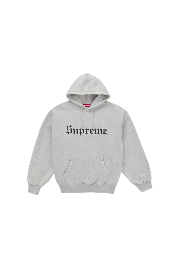 Men's Washed Old English Hooded Sweatshirt Heather Grey, from StockX