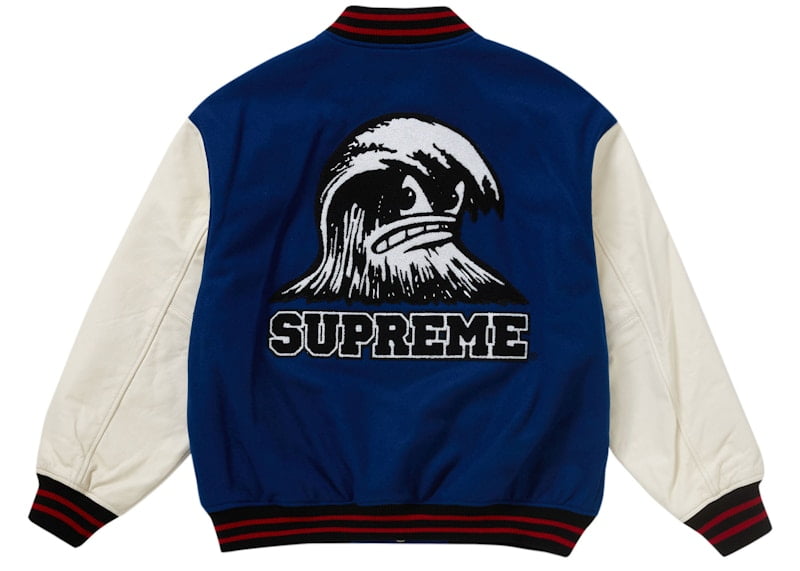 ジャケット・アウター SUPREME SupportUnit Varsity Jacket blue Supreme Support Unit Varsity Jacket (FW21) - $388