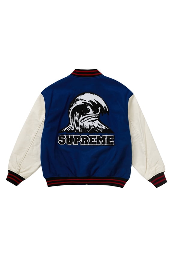 Men's Wave Varsity Jacket Blue, from StockX