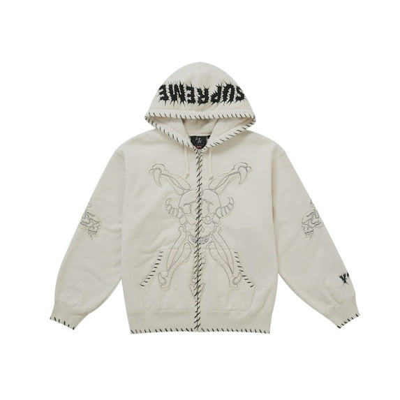 Supreme Men's Y's by Yohji Yamamoto Zip Up Hooded Sweatshirt Natural, from StockX
