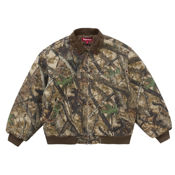 Supreme Men's b.b. Simon Studded Work Jacket TrueTimber HTC Fall Camo, from StockX