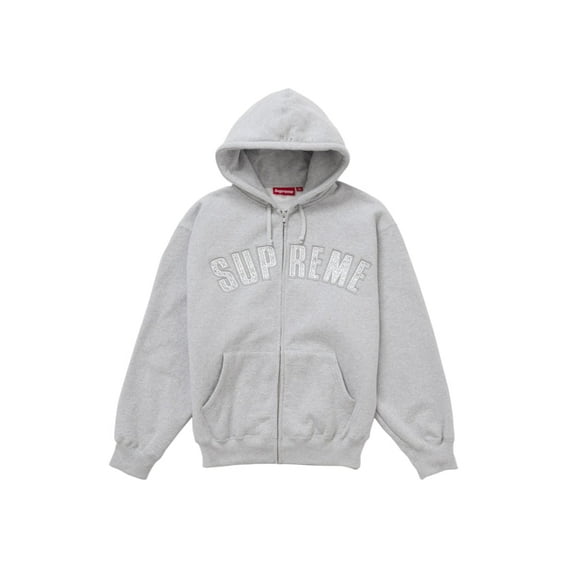 Supreme Men's b.b. Simon Zip Up Hooded Sweatshirt Heather Grey, from StockX