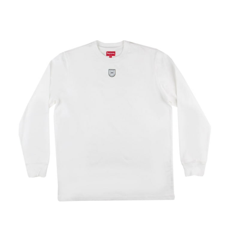 Supreme Mens Long Sleeve Crown Label Top White/Black FW15KN20