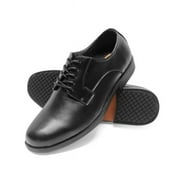 Supreme Mens Slip-Resistant Oxfords Dress Work Shoe, Black - Rubber Size 16