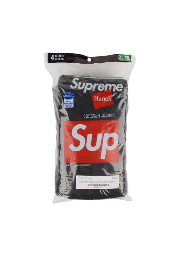 Mens X Hanes Boxer Brief (4pack) Black