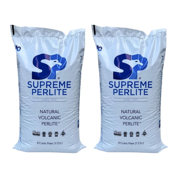 Supreme Perlite 2 Pack Coarse Horticultural Perlite for Potting Soil, 4 Cu Ft Bag