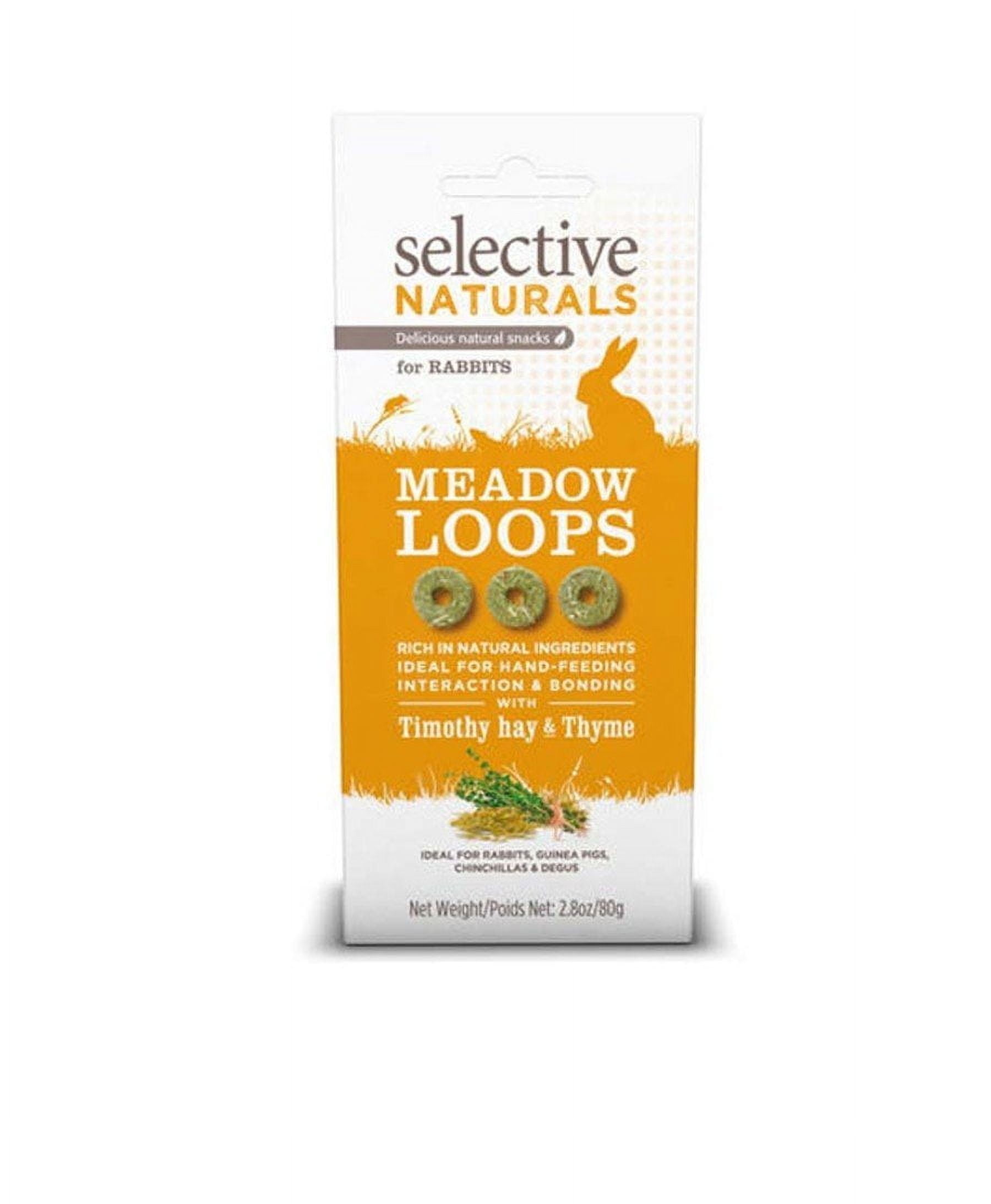 SUPREME Selective Naturals Meadow Loops Timothy Hay & Thyme For Rabbits 2.8-Ounce