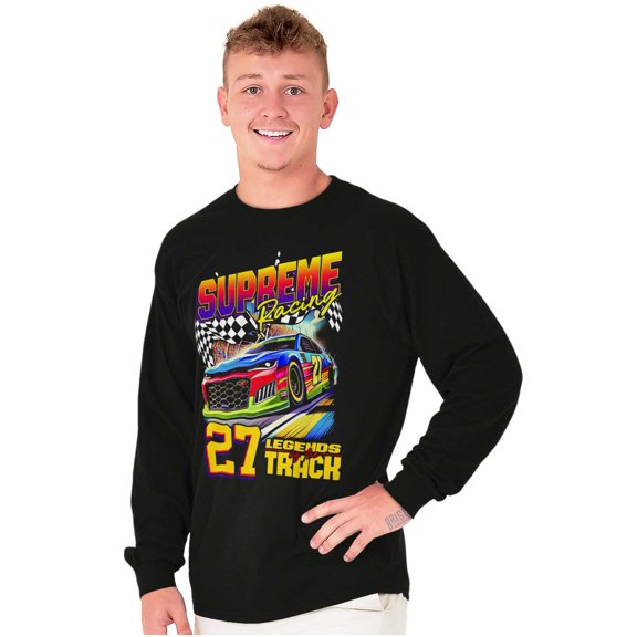 Supreme Racing Legends of the Track Men's Big & Tall Long Sleeve Graphic Tee Brisco Brands 3X
