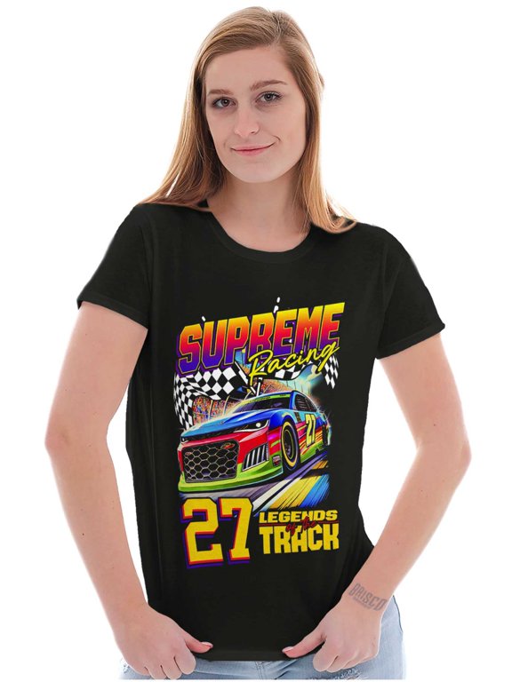 Supreme Racing Legends of the Track Womens Slim Fit Graphic Tee Brisco Brands L