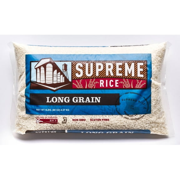 (3 pack) Supreme Rice White Long Grain, 5.0 LB