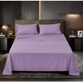 thumbnail image 1 of Perfectly Series Rayon Made from Bamboo Sheet Set - Wrinkle Free -Softer than Cotton- Deep Pockets - 4 Piece - 1 Fitted Sheet, 1 Flat, 2 Pillowcases King, Lavender, 1 of 4