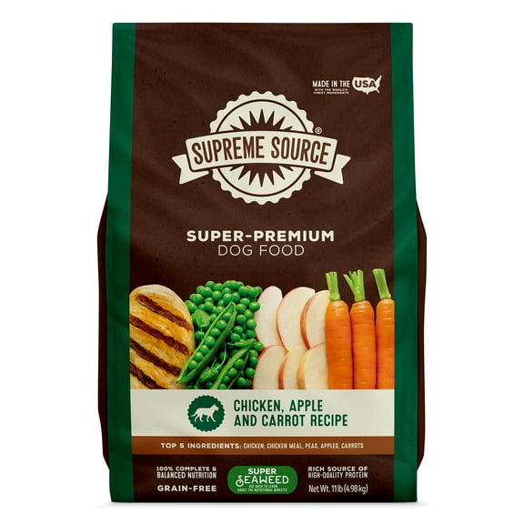 Supreme Source Grain-Free Chicken, Apple & Carrot Recipe Dry Dog Food, 11lb Bag