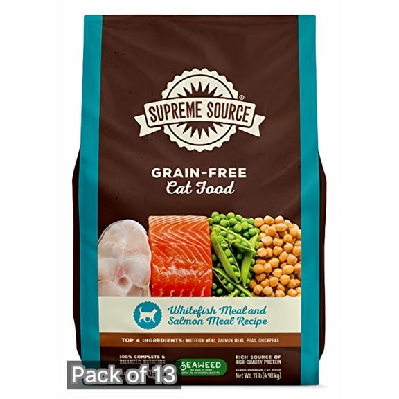 Supreme Source Grain Free Dry Cat Food 11 lb (Pack of 13)