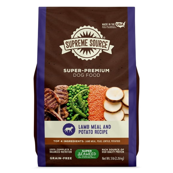 Supreme Source Grain-Free Lamb Meal & Potato Recipe Dry Dog Food, 5lb Bag