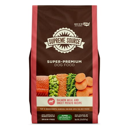 Supreme Source Grain-Free Salmon Meal & Sweet Potato Recipe Dry Dog Food, 22lb Bag