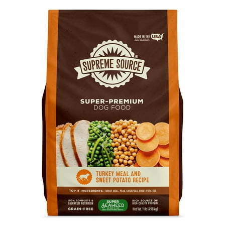 Supreme Source Grain-Free Turkey Meal & Sweet Potato Recipe Dry Dog Food, 11lb Bag