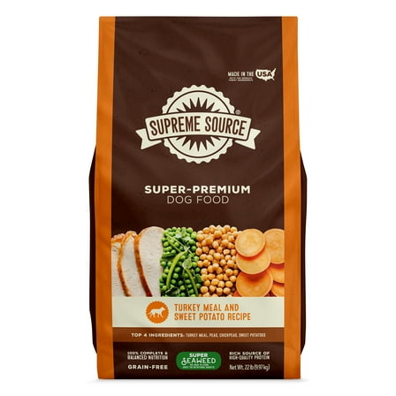 Supreme Source Grain-Free Turkey Meal & Sweet Potato Recipe Dry Dog Food, 22lb Bag