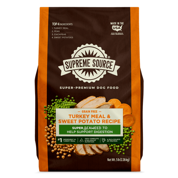 Supreme Source Grain-Free Turkey Meal & Sweet Potato Recipe Dry Dog Food, 5lb Bag