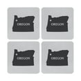 thumbnail image 1 of Supreme Stainless Steel 4-Piece Square Coasters with Non-Slip EVA Backing (Oregon), 1 of 4