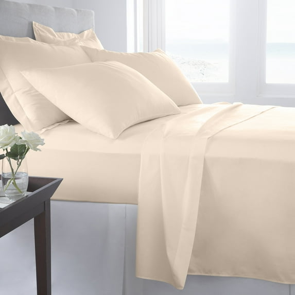 Supreme Super Soft 3 Piece Bed Sheet Set Deep Pocket Bedding - Twin Size Ivory