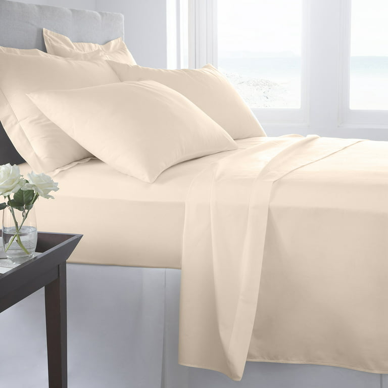 Supreme Super Soft 3 Piece Bed Sheet Set Deep Pocket Bedding - Twin Size  Ivory 