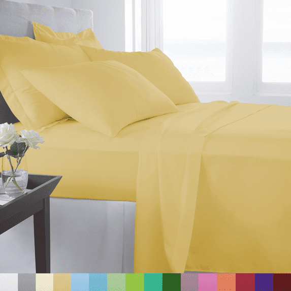 Supreme Super Soft 4 Piece Bed Sheet Set Deep Pocket Bedding - All Colors Sizes