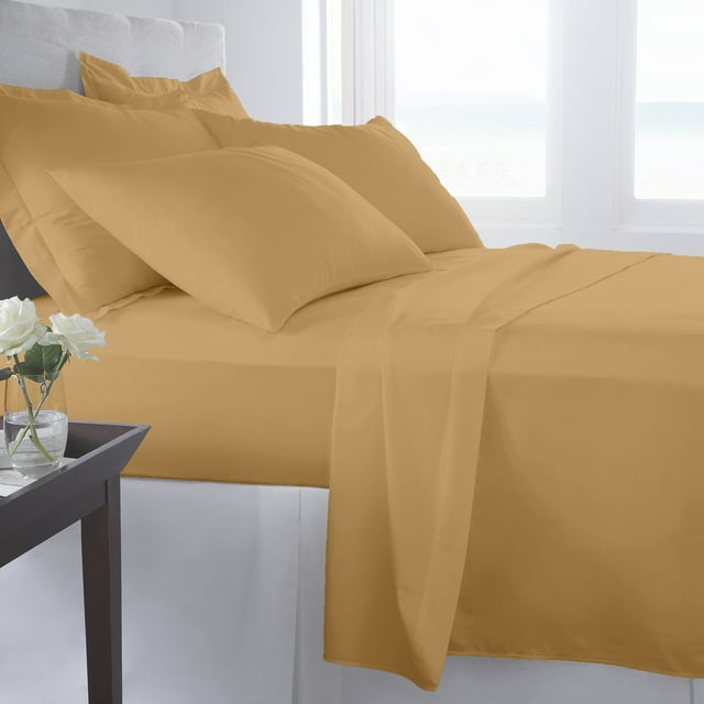 Supreme Super Soft 4 Piece Bed Sheet Set Deep Pocket Bedding - Full Size Taupe