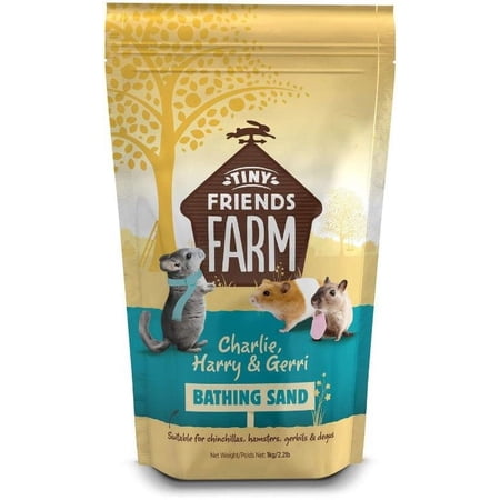 Supreme Tiny Friends Farm Charlie, Harry & Gerri Bathing Sand [Small Pet, Bedding Material] 2.2 lbs