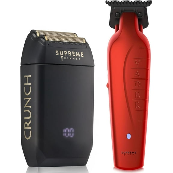 Supreme Trimme ST67225 Supreme Trimmer Vader Trimmer & Crunch Foil Shaver Set | STF602   ST3778 RED