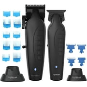 Supreme Trimmer Vader Hair Clipper & Trimmer 2 in 1 | Cordless Beard Trimmer for Barbers or Home Mens Clippers STC5098 & ST3778 | Light Blue