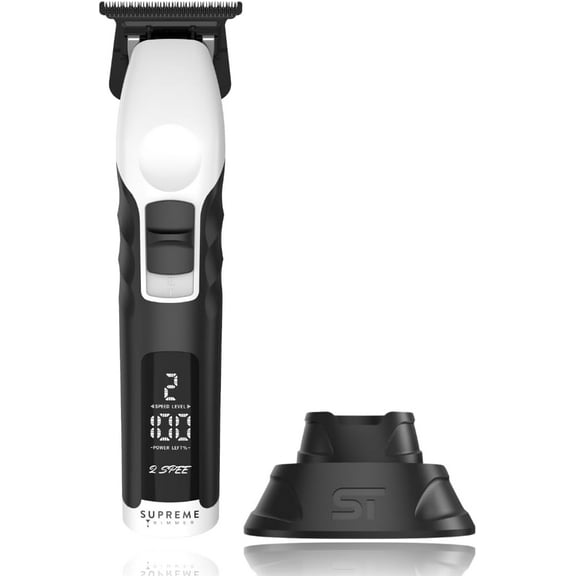 Supreme Trimmer 2Spee ST622 – Cordless Beard & Hair Trimmer for Men | 2-Speed Motor, 180 Min Runtime, Zero-Gap Adjustable Blade, Digital Display, Removable Blade Design