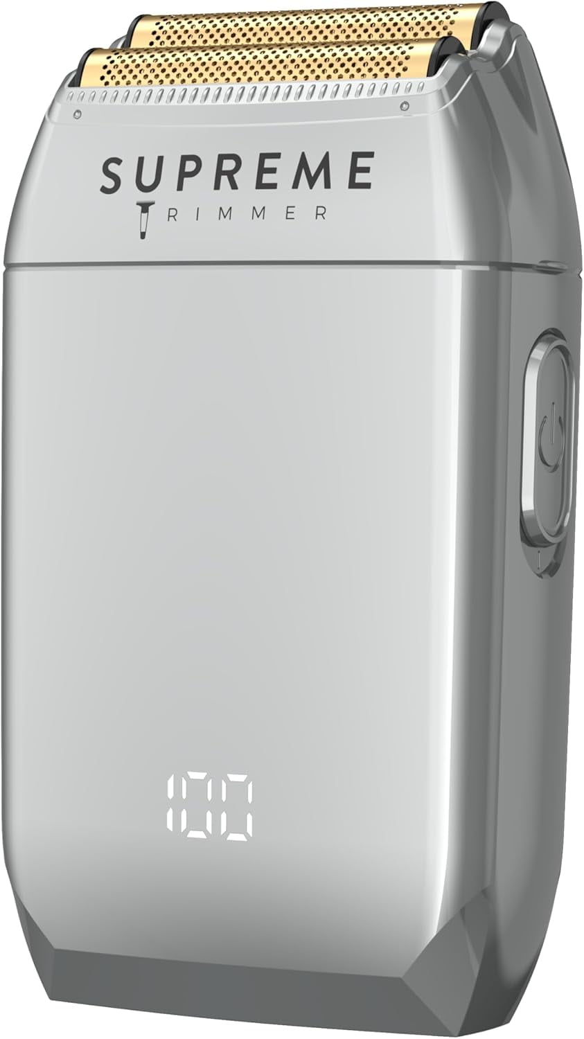 Supreme Trimmer Crunch STF602 Waterproof Double Foil Shaver for Men | 150 Min Runtime, Wet/Dry Cordless & Corded Electric Razor | Hypoallergenic Foils for Face, Head & Stubble