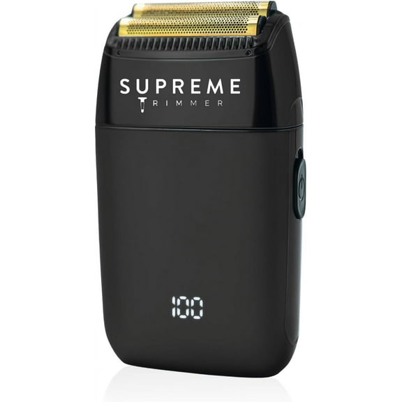 Supreme Trimmer Crunch Lite STF600 – Professional Double Foil Shaver for Men | Cordless & Corded, 60 Min Runtime, Hidden LED Display | Barber Face & Head Finishing Razor