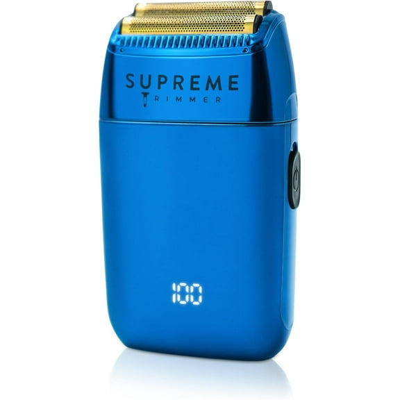 Supreme Trimmer Crunch Lite Foil Shaver STF600 | 60 Minute Runtime, Men's Electric Razor for Bald Head, Stubble | Blue
