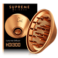 thumbnail image 1 of Curly Hair Diffuser Attachment by Supreme Trimmer | Adaptable for Blow Dryer SHD347 for Curly, Wavy & Natural Looking Hair | HDi300 Copper, 1 of 6
