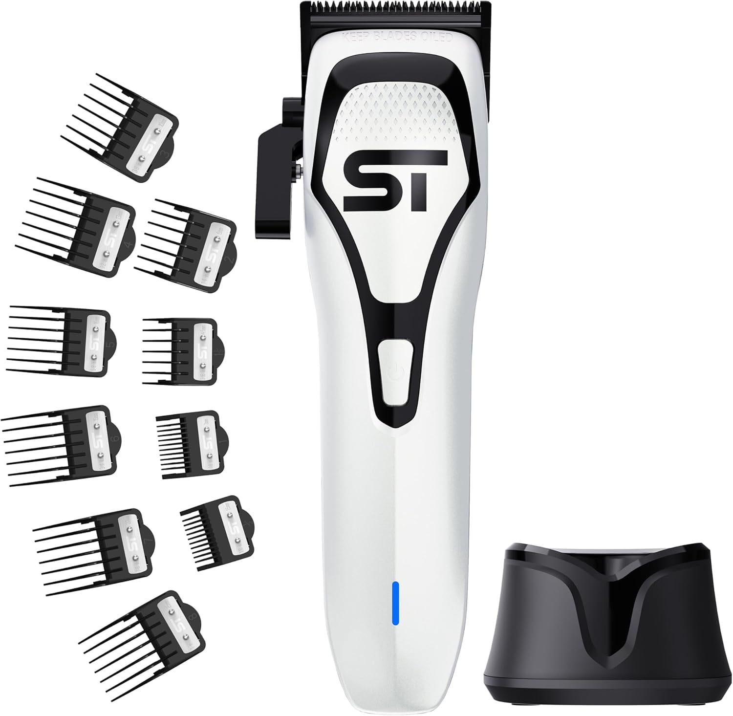 Supreme Trimmer Darkstar 72 Clipper with Magnetic Vector Motor | 180 Min Run Time, 9000 RPM Barber Hair Clipper | Low Noise, Professional Clipper DLC Blades | STC72