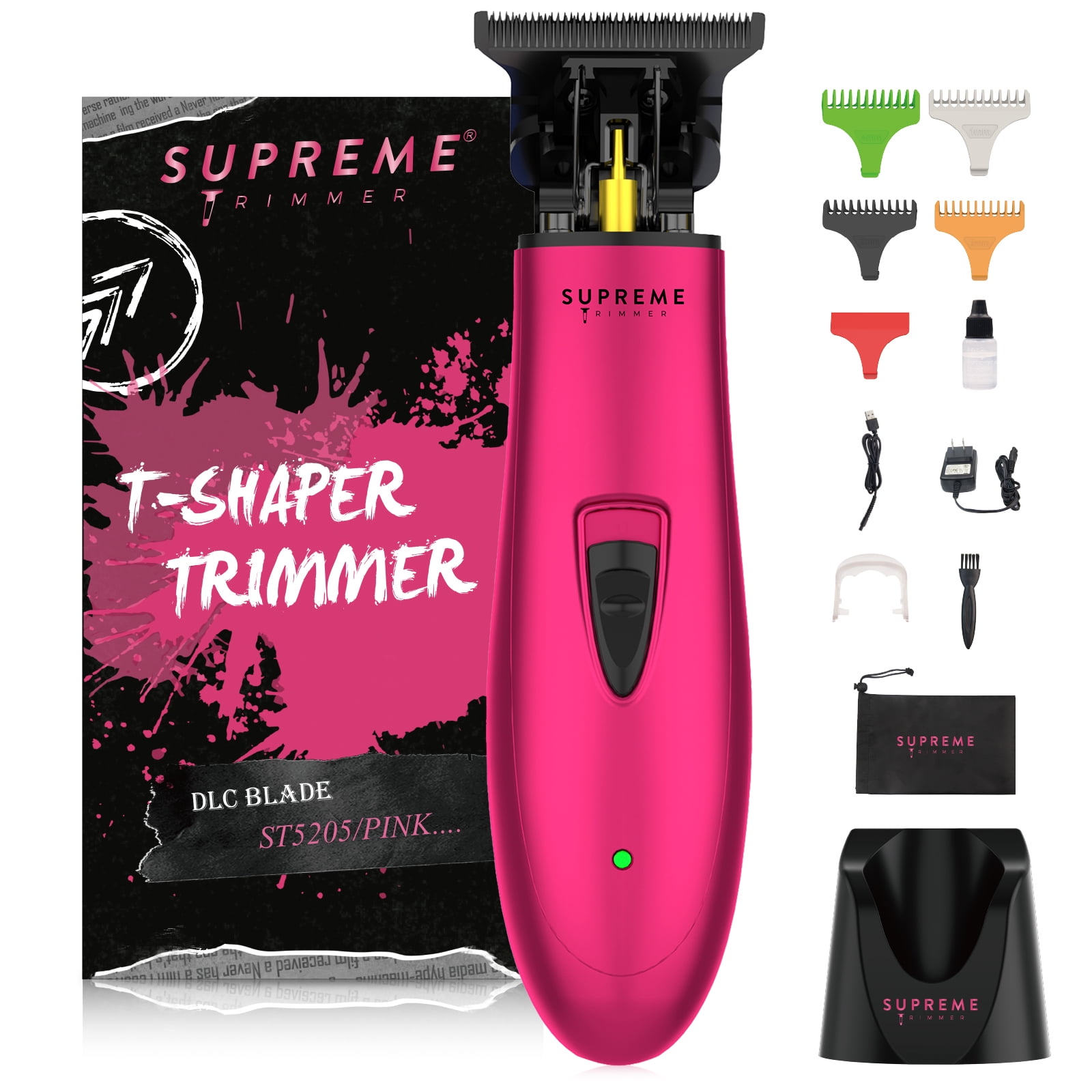 Supreme Trimmer DLC T Shaper | Professional Barber Trimmer Hair Clippers  for Men (120 Min Run Time) Cordless Hair Trimmer Zero Gapped Liner Beard