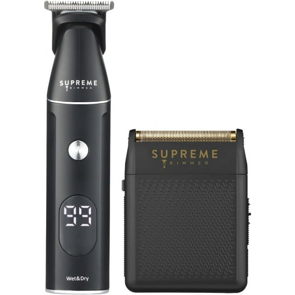 Supreme Trimmer Multigroomer SMG3030 + Solo Foil Shaver Kit | Wet/Dry 14PC Kit All-in-one Nose, Ear, Head & Face Precision Beard Trimmer | Pocket Shaver for Barbers & at Home Use
