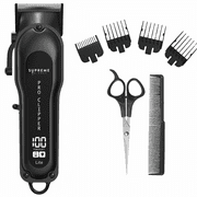 Supreme Trimmer Pro Clipper Lite | 210 Min Run Time Professional Hair Cutting Tool Set + Hair Comb, Scissors & Fade Blade | STC5000