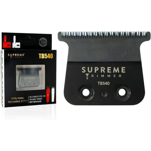 Supreme Trimmer Replacement Deep Tooth T-Blade TB540 | 0 Gap Adjustable, DLC Coated Stainless Steel Trimmer Blade for Recharge ST777