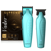 Supreme Trimmer Vader Hair Clipper & Trimmer 2 in 1 | Cordless Beard Trimmer for Barbers or Home Mens Clippers STC5098 & ST3778 | Light Blue