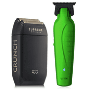 Supreme Trimmer Vader Trimmer & Crunch Foil Shaver Barber Haircutting Kit | Professional DLC T-Blade Beard Trimmer ST3778 & STF602 Waterproof IPX6 Shaver Set | Acid