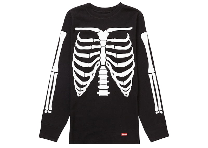 Supreme Unisex Hanes Bones Thermal Crew (1 Pack) Black, from