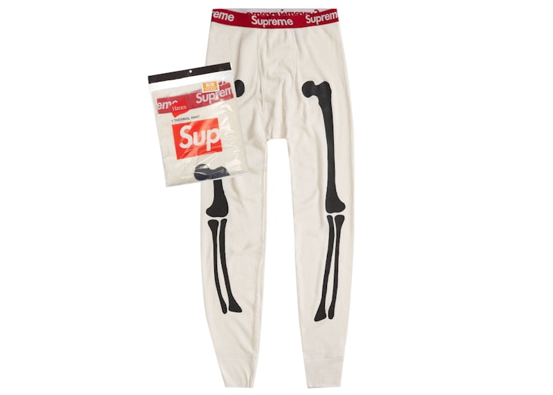 Supreme Unisex Hanes Bones Thermal Pant (1 Pack) Black, from