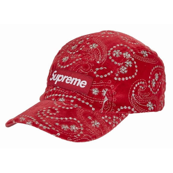 Supreme Velvet Paisley Camp Cap, from StockX