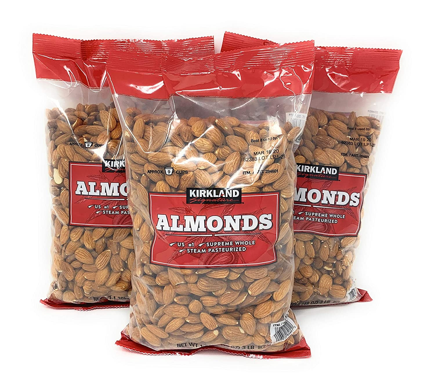 Supreme Whole Almonds, 3 Pack (3 Pounds)